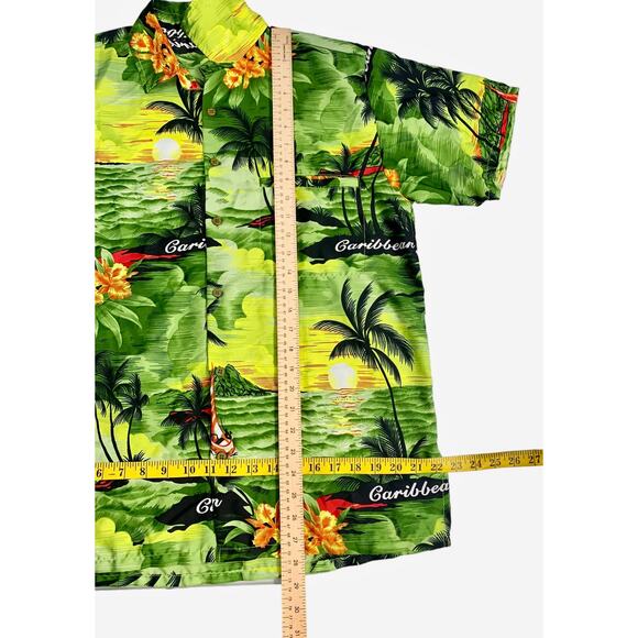 Rimas Beachwear Men’s Tropical‎ Hawaiian Short Sleeve Button Down Shirt Sz Med - Picture 7 of 9